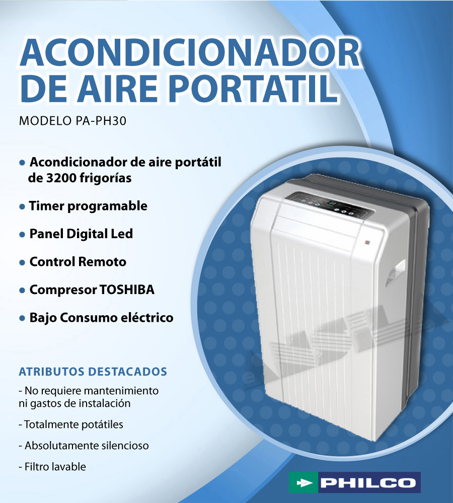 Aire acondicionado portatil philco pa ph30 manual